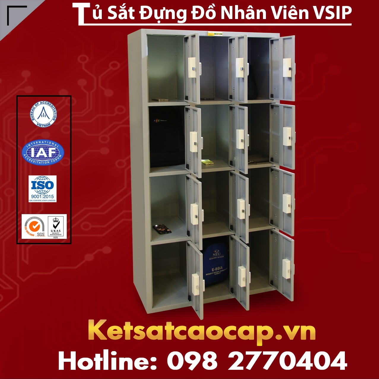 Tủ Locker Khoá Điện Tử Tiện dụng, Dễ Dàng, Thuận Tiện Free Giao Hang